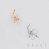 DAZZLING MULTI MARQUISE CUT CZ FLOWER CLUSTER POLISH 316L SURGICAL STEEL L-SHAPE NOSE RING DAZZLING MULTI MARQUISE CUT CZ FLOWER CLUSTER POLISH 316L SURGICAL STEEL L-SHAPE NOSE RING